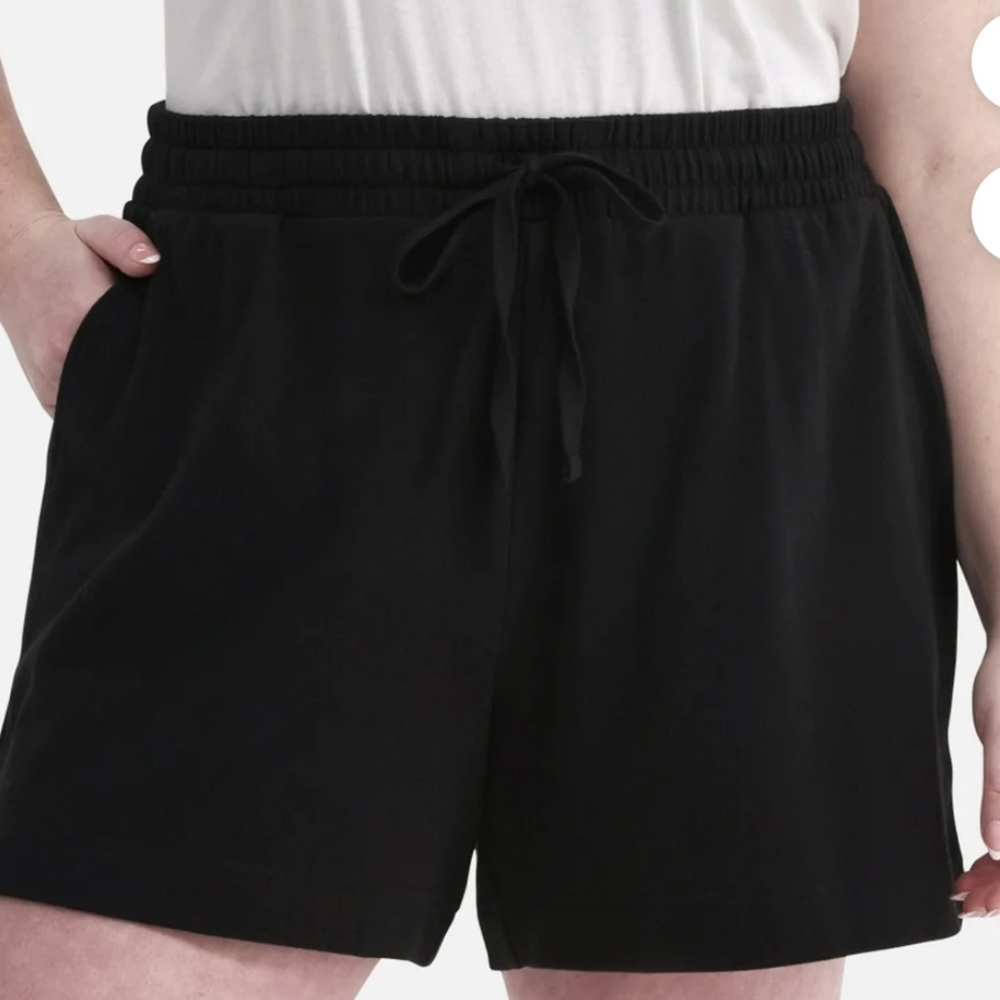 Women’s Pull On French Terry Cloth Shorts with Pockets, 5” Inseam 3X(24w-26w)